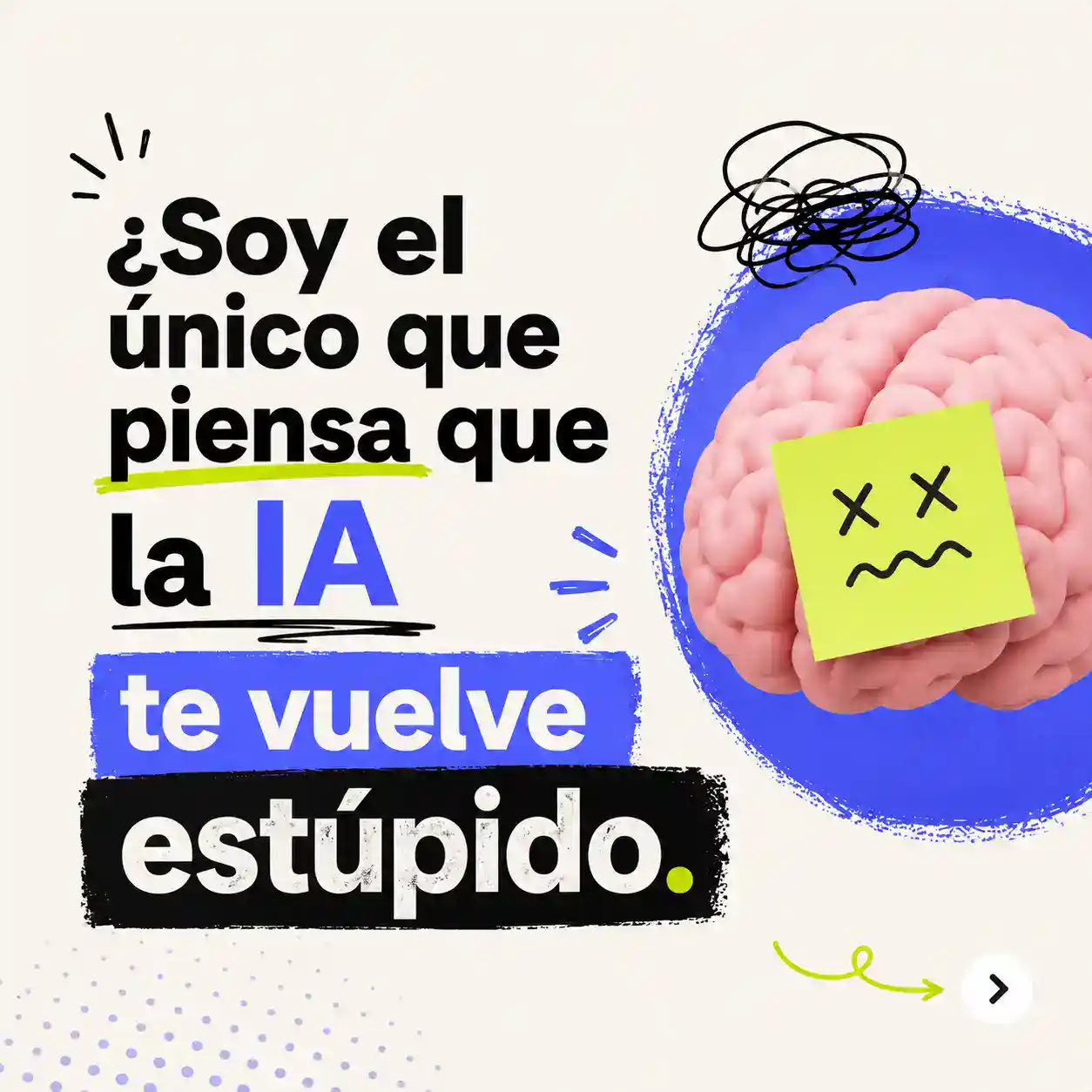 Un ejemplo de gancho de carrusel para instagram