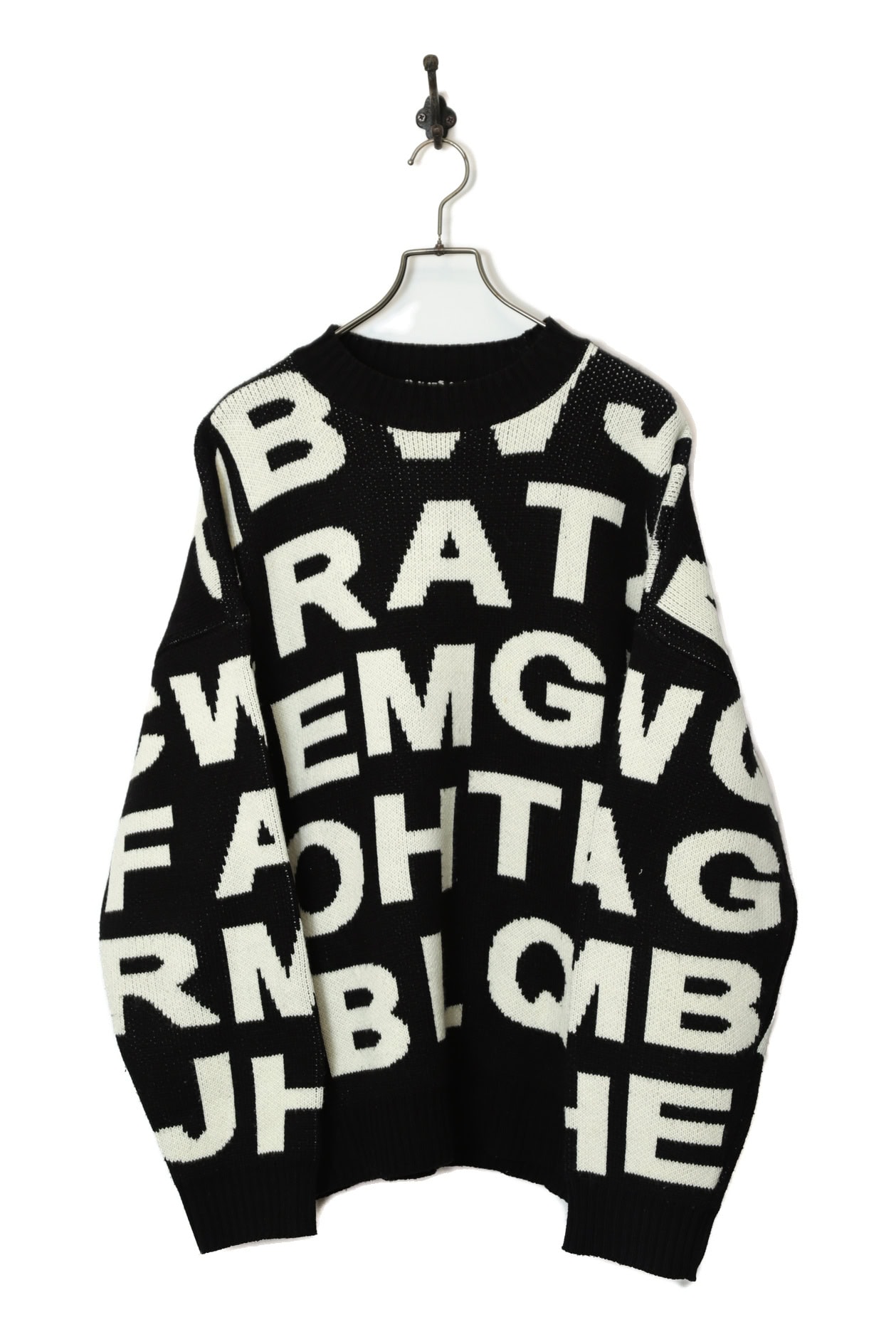 VINTAGE PRINTED KNITTED SWEATER/XL