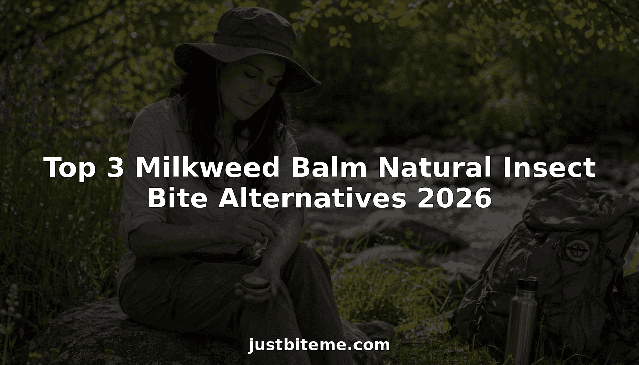 Woman applying natural insect bite balm outdoors
