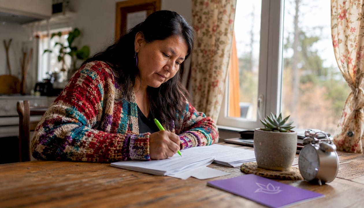 Person reviewing Ontario cannabis price documents