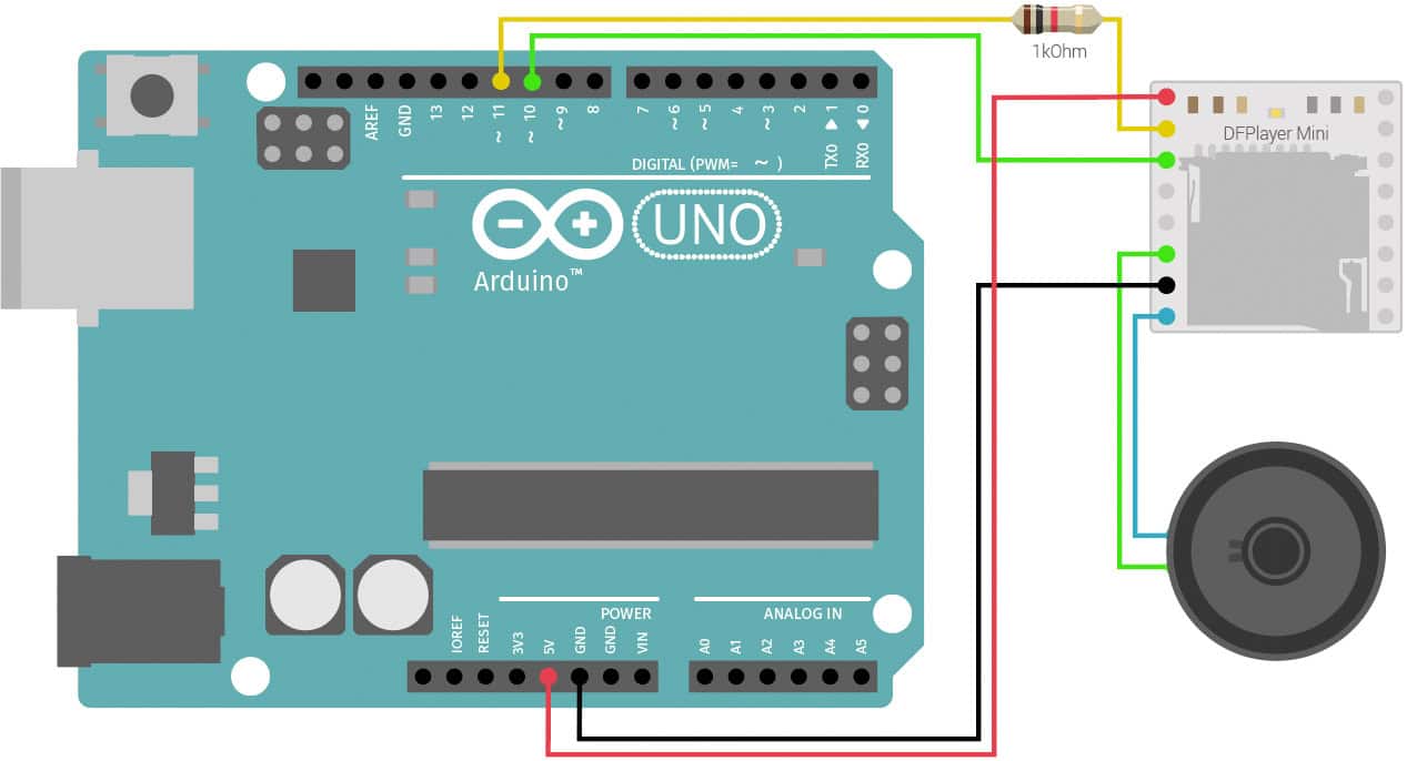DFPlayer Mini mit Arduino Schaltung
