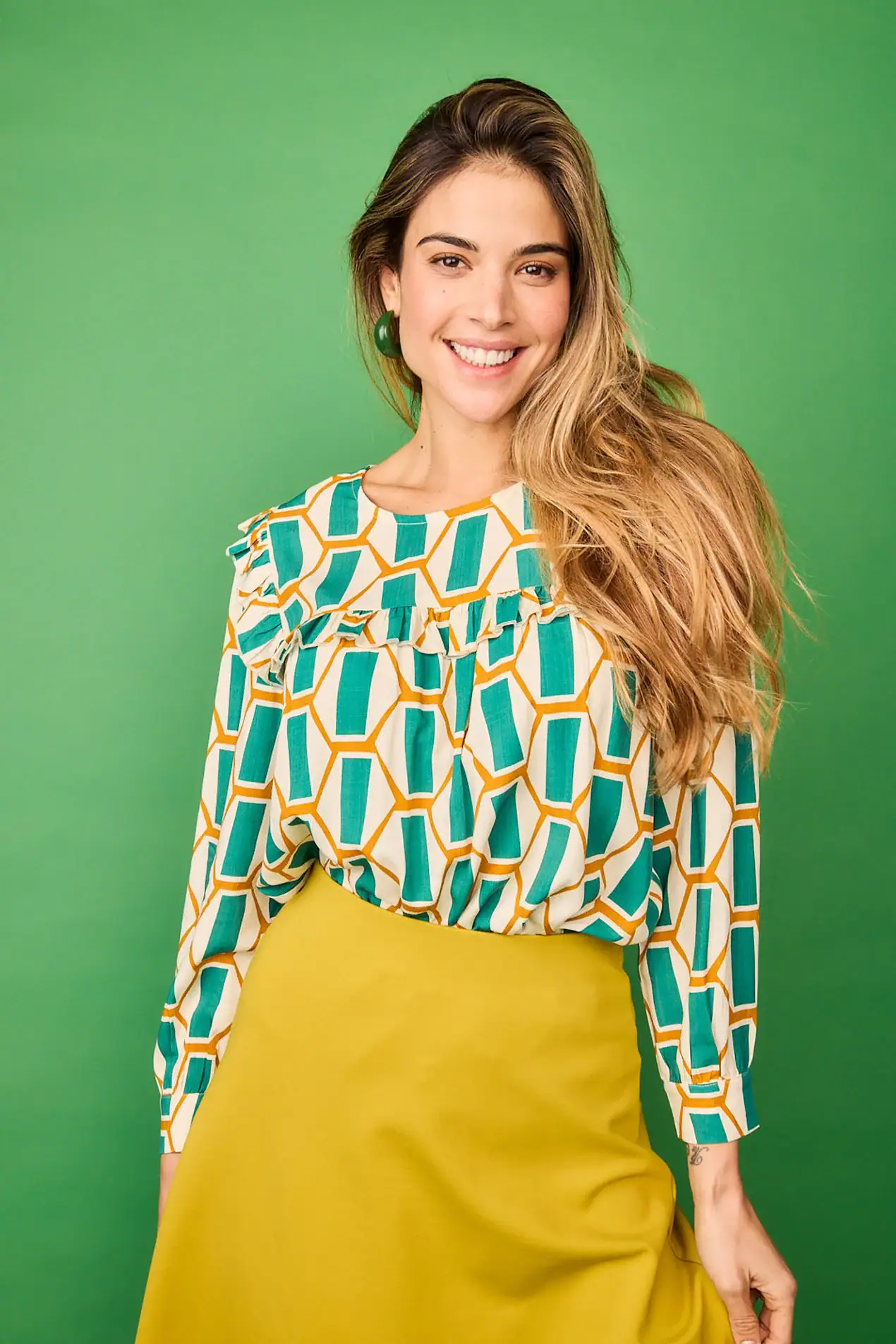 camisa meseta verde smile