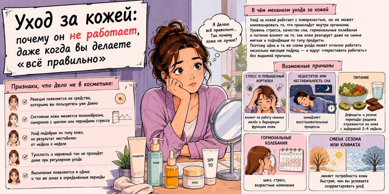 Уход за кожей не работает? Вот главные причины