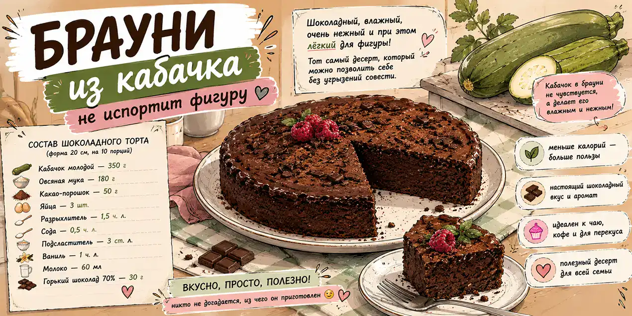 Шоколадный торт (брауни) - рецепт, состав и приготовление по шагам