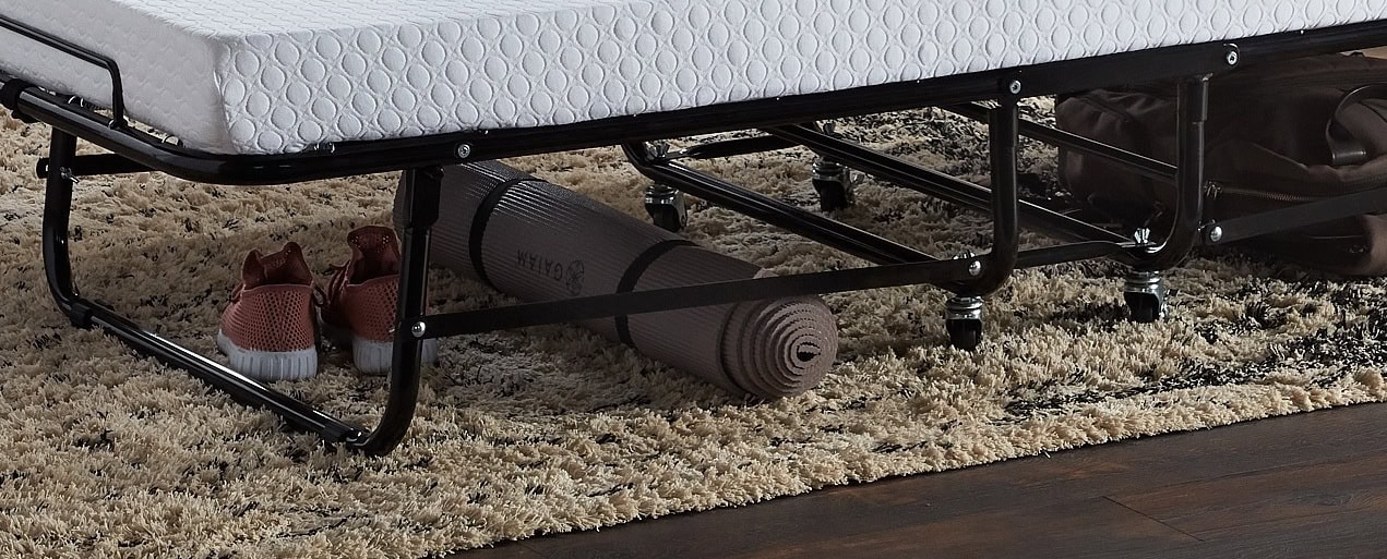 the legs of a Lucid Rollaway bed