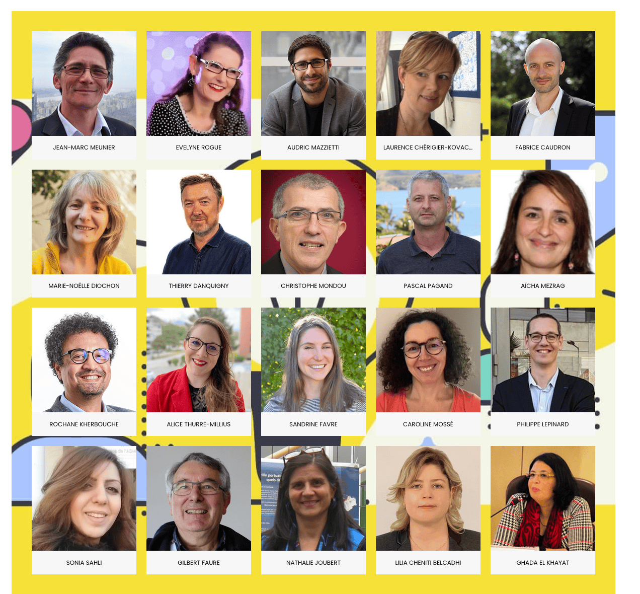 Photos des intervenants JT #RED21