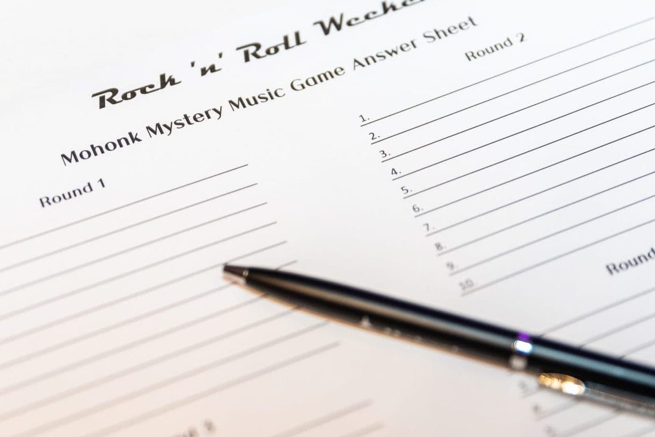 Rock 'n' Roll Weekend Sign Up Sheet