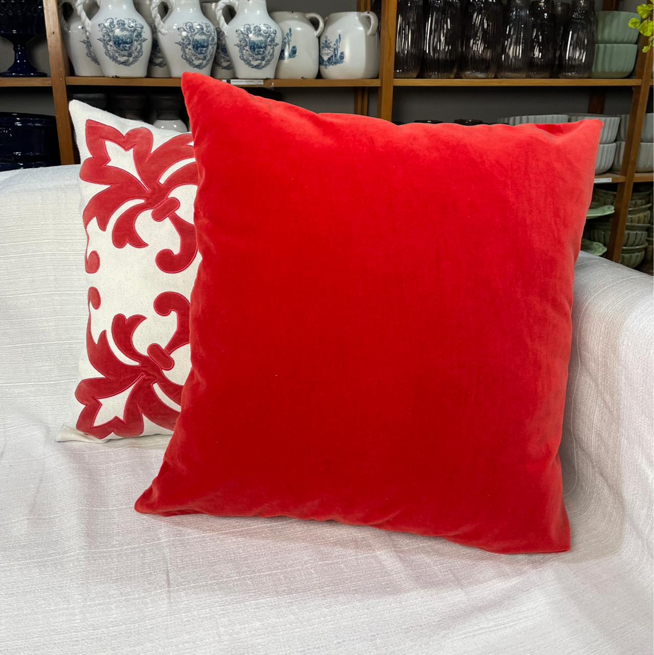 ALMOFADA VELUDO VERMELHO