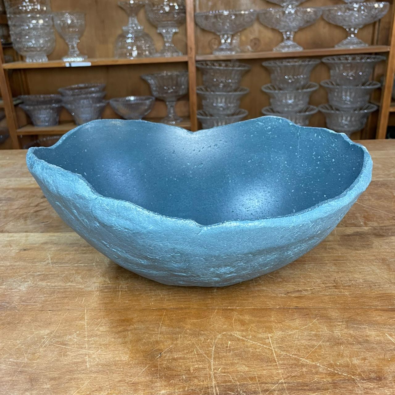 BOWL BORDA IRREGULAR CIMENTO AZUL G