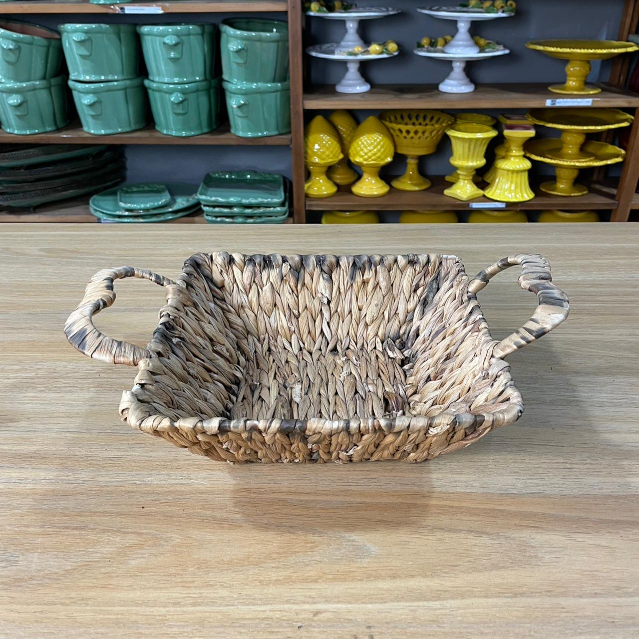 CESTA FIBRA NATURAL QUADRADA