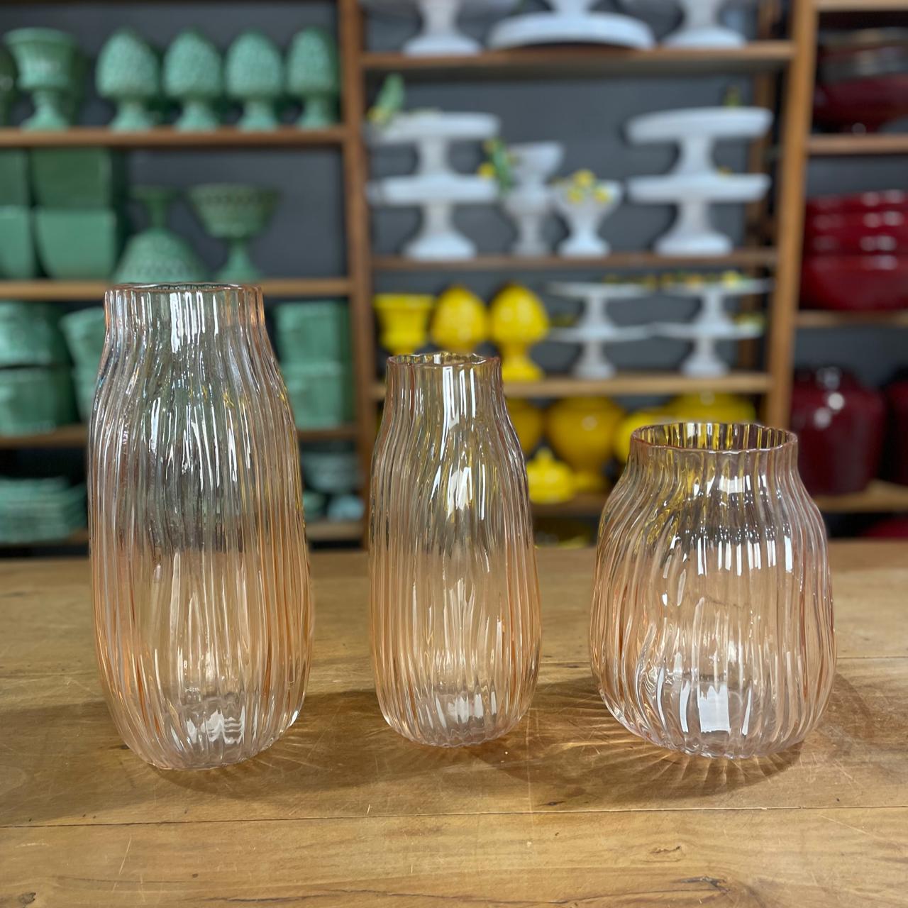 VASO VIDRO CHAMPANHE