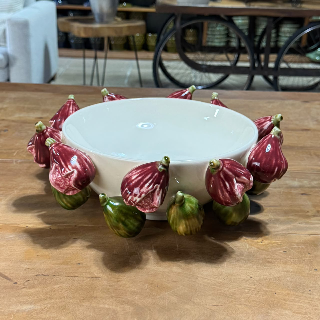 BOWL CERAMICA BEGE COM FIGOS