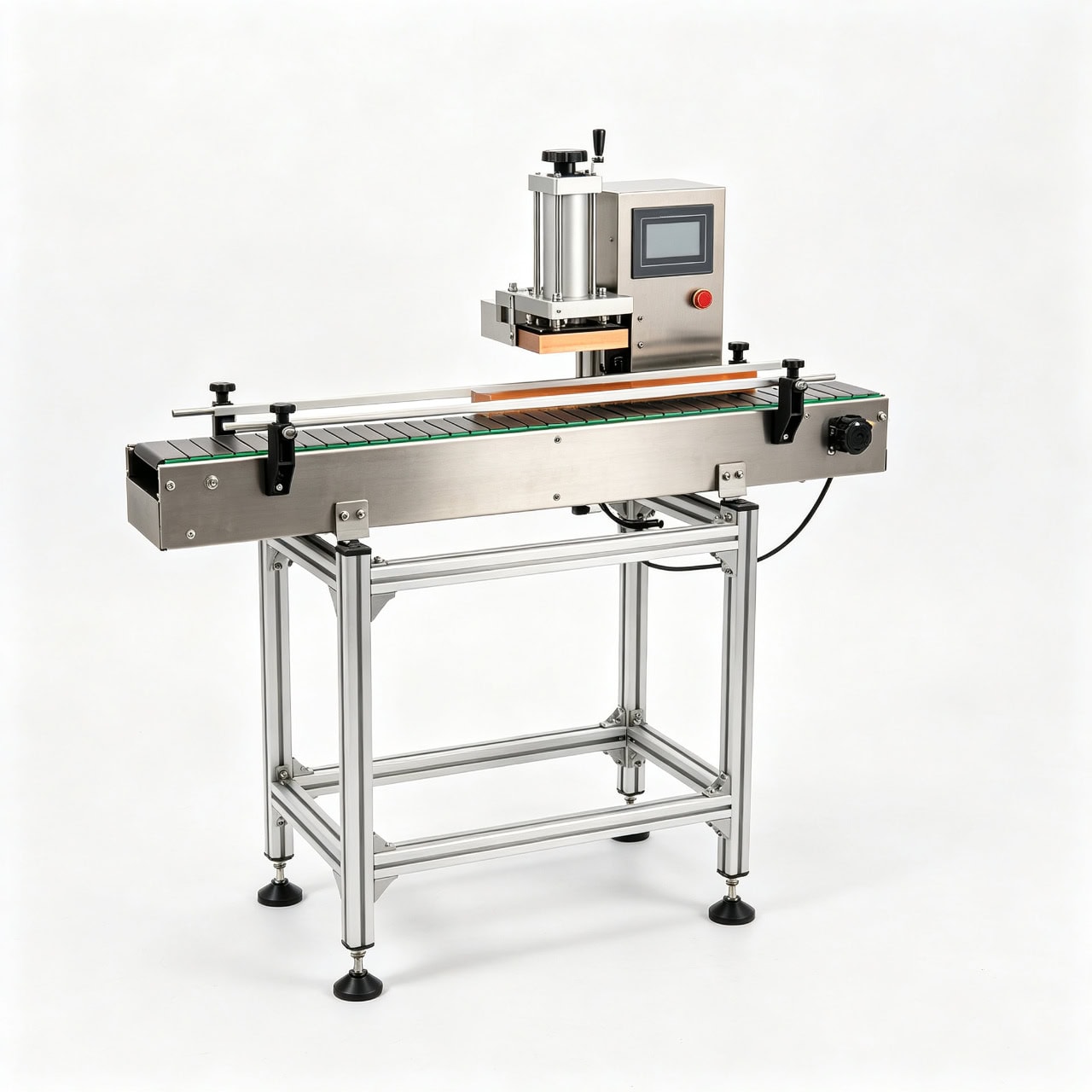 Bottle continuous induction sealer for aluminum foil on plastic bottles by SunAura Machinery