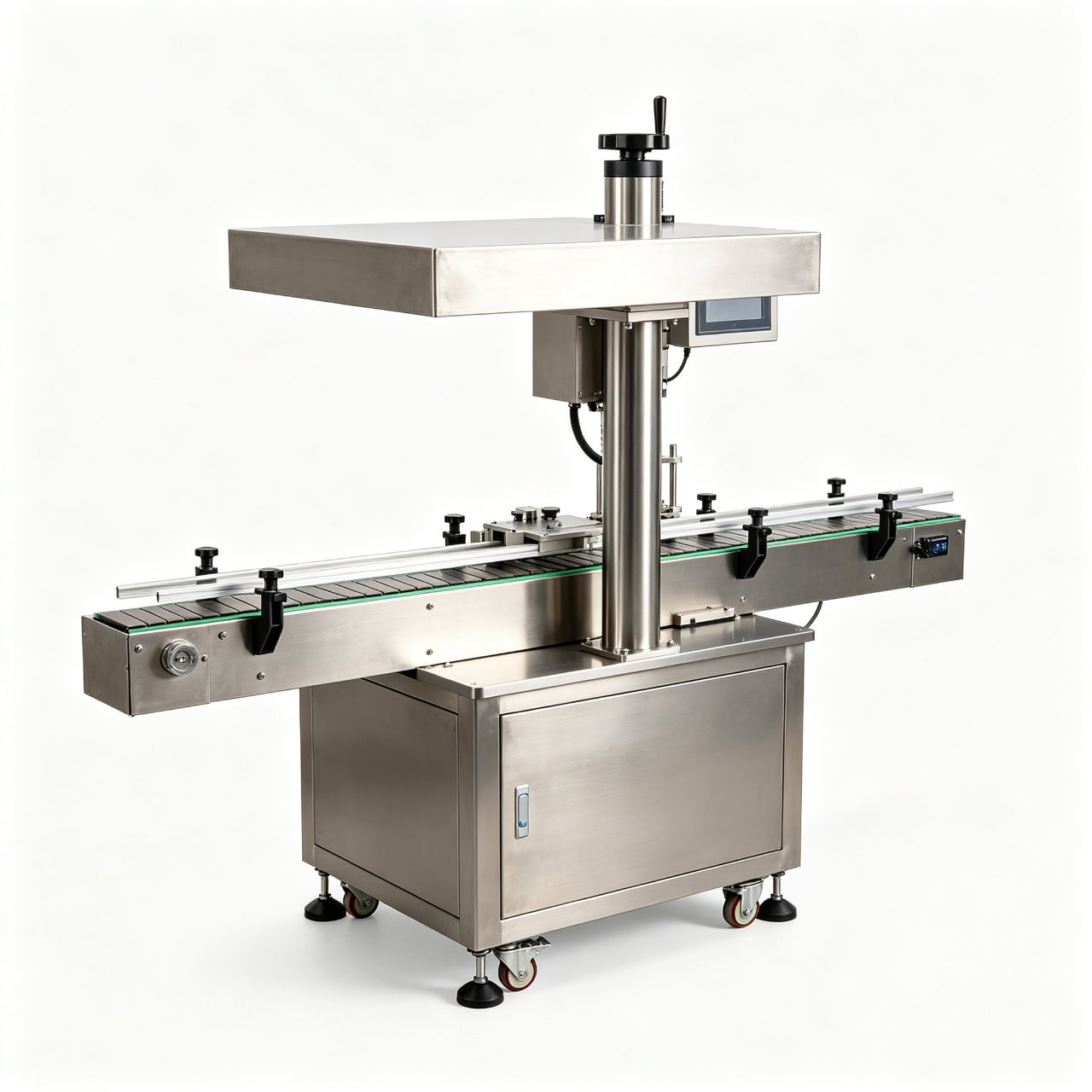 Large-head continuous induction sealer for 30-150mm wide range caps by SunAura Machinery
