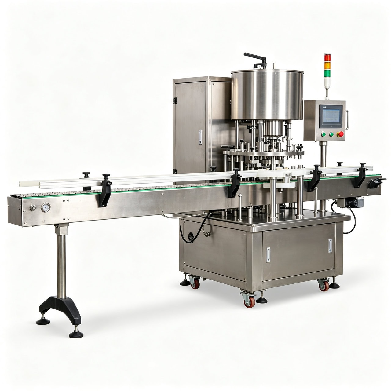 High-speed automatic induction sealing machine with conveyor for production lines by SunAura Machinery