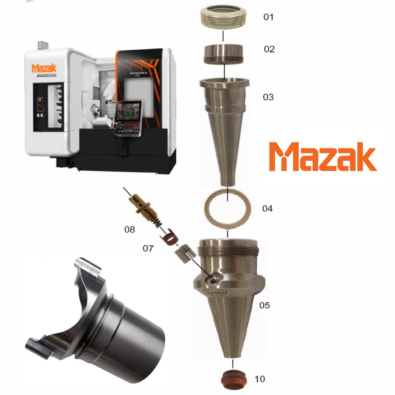 Mazak MMK Chuck Cylinder RNKP 105-15-39