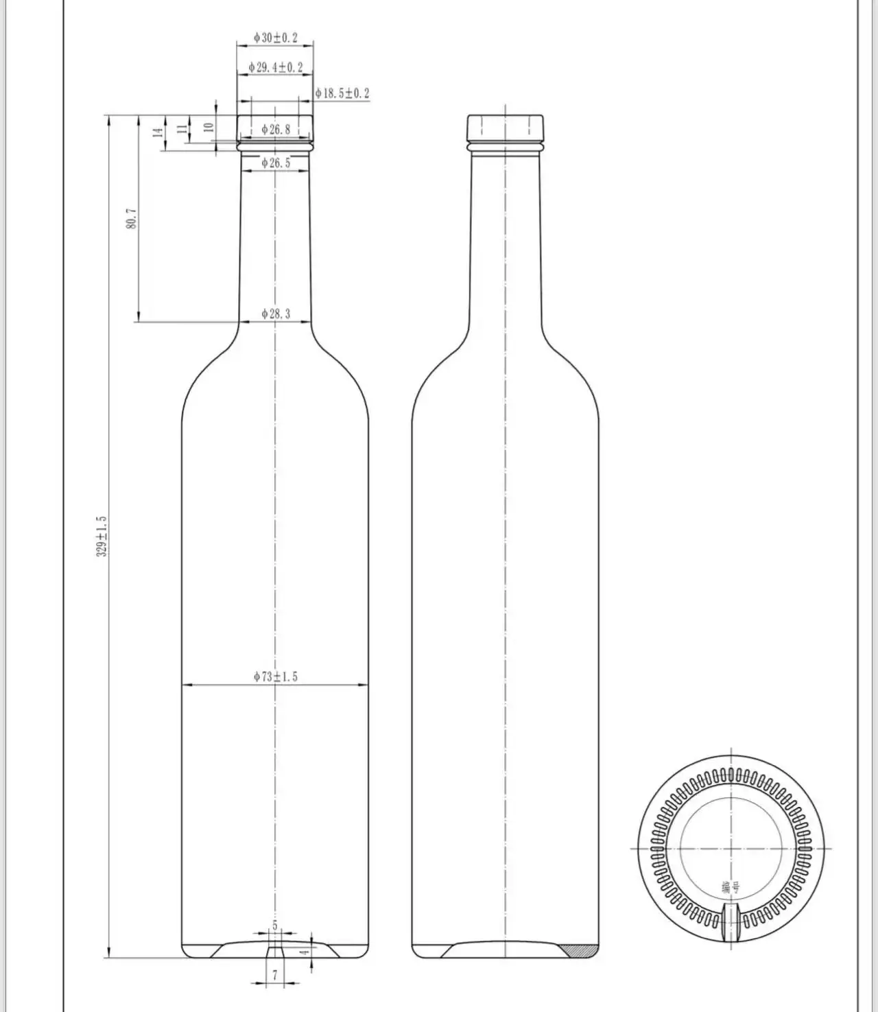 700ml - Wholesale Grey Goose Vodka style bottles