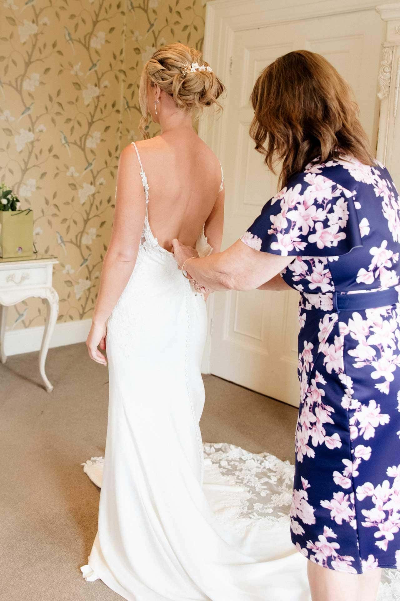 bridal preparations at eaves hall