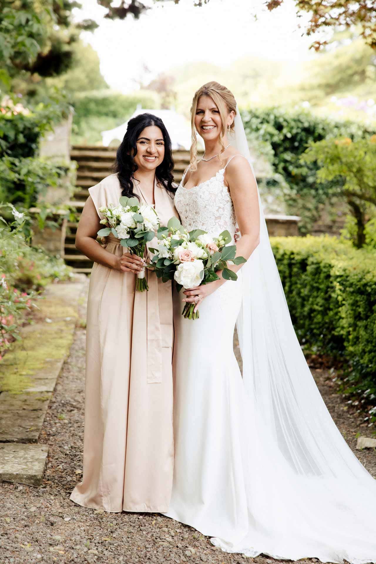 bridemaids at eaves hall in lancashire