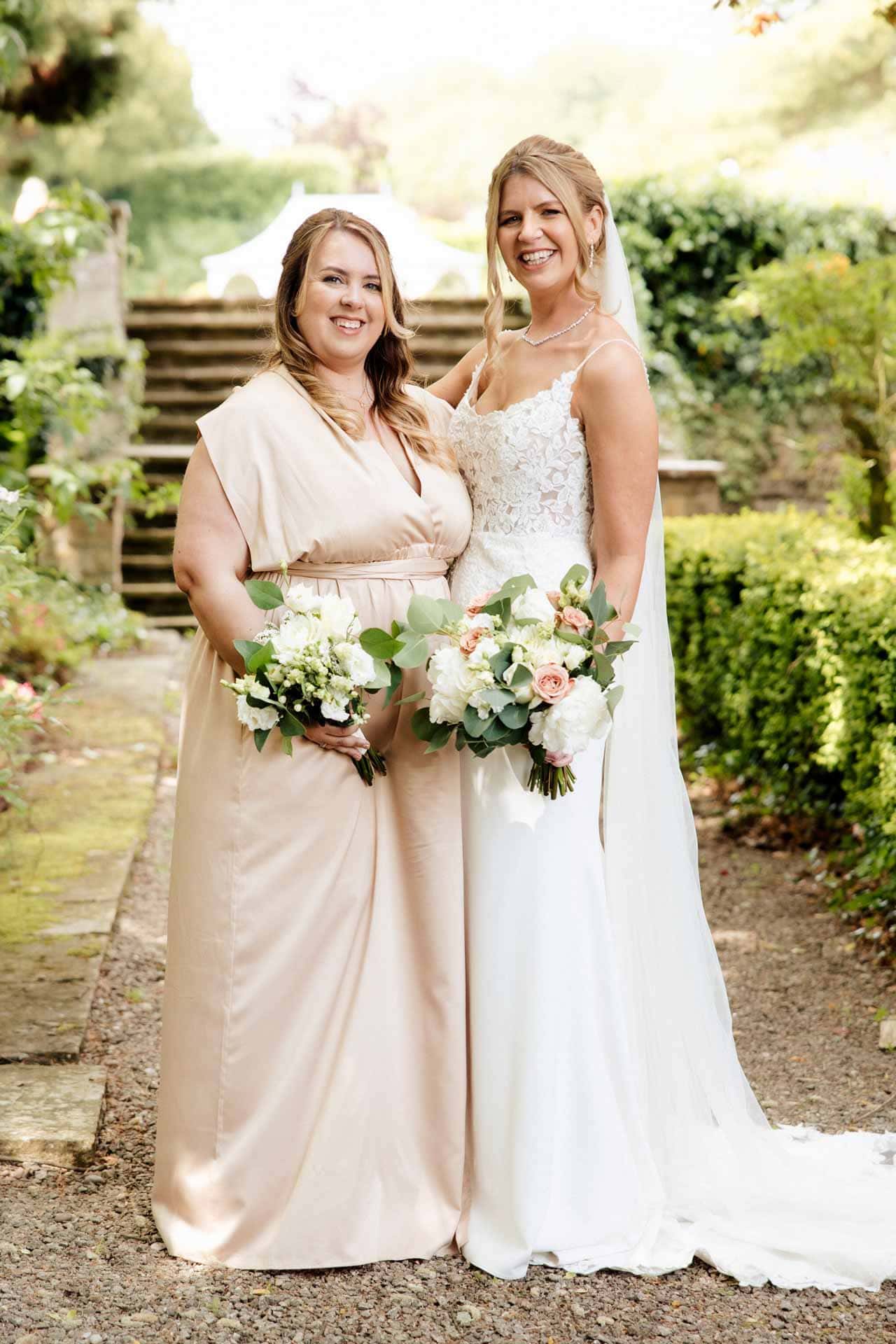 bridemaids at eaves hall in lancashire