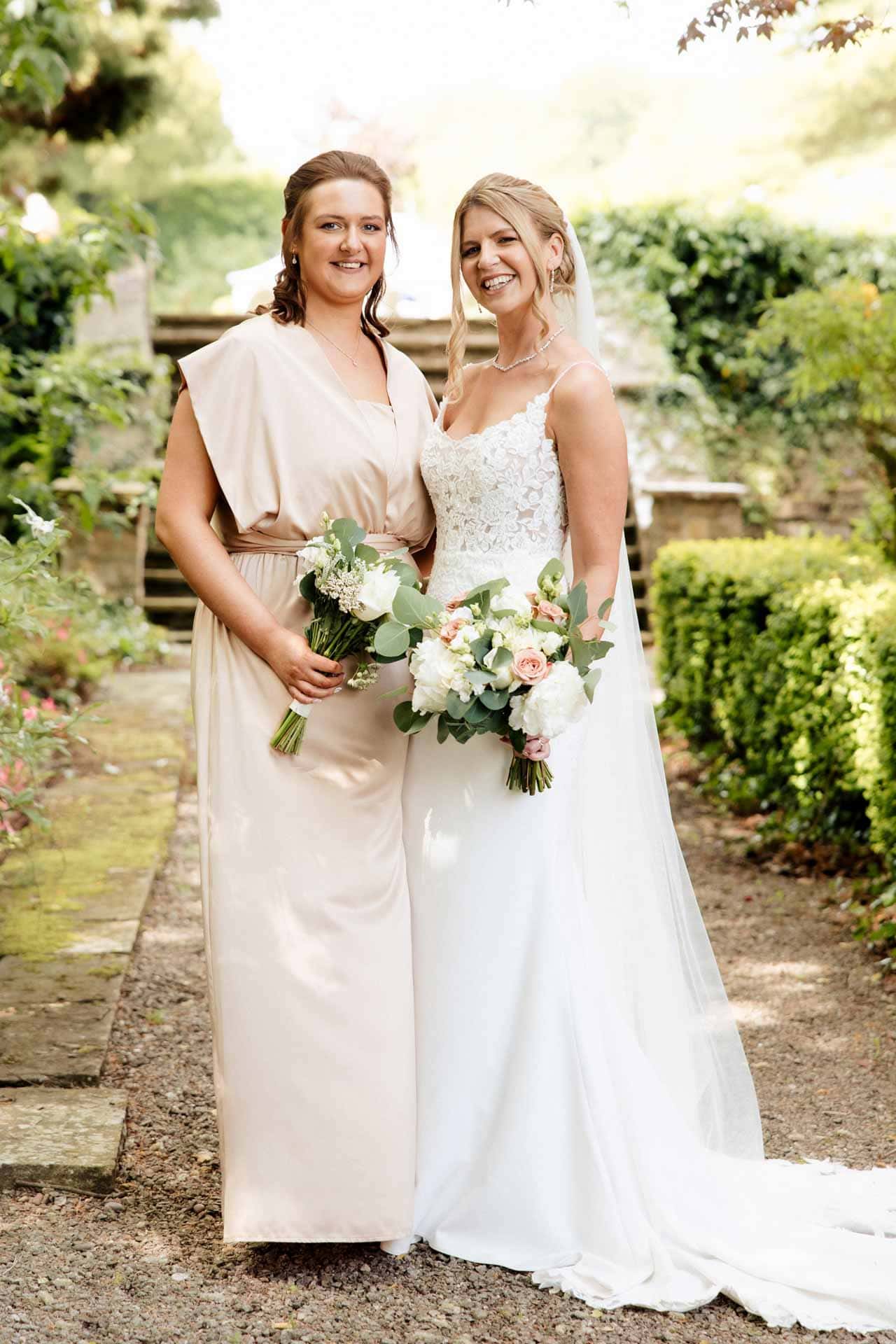 bridemaids at eaves hall in lancashire