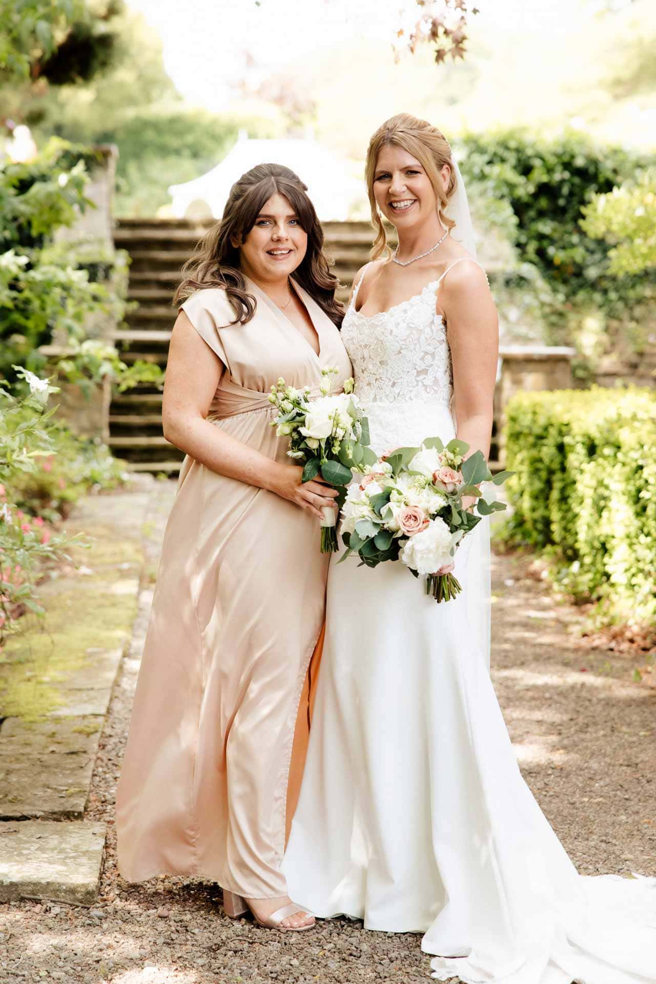 bridemaids at eaves hall in lancashire