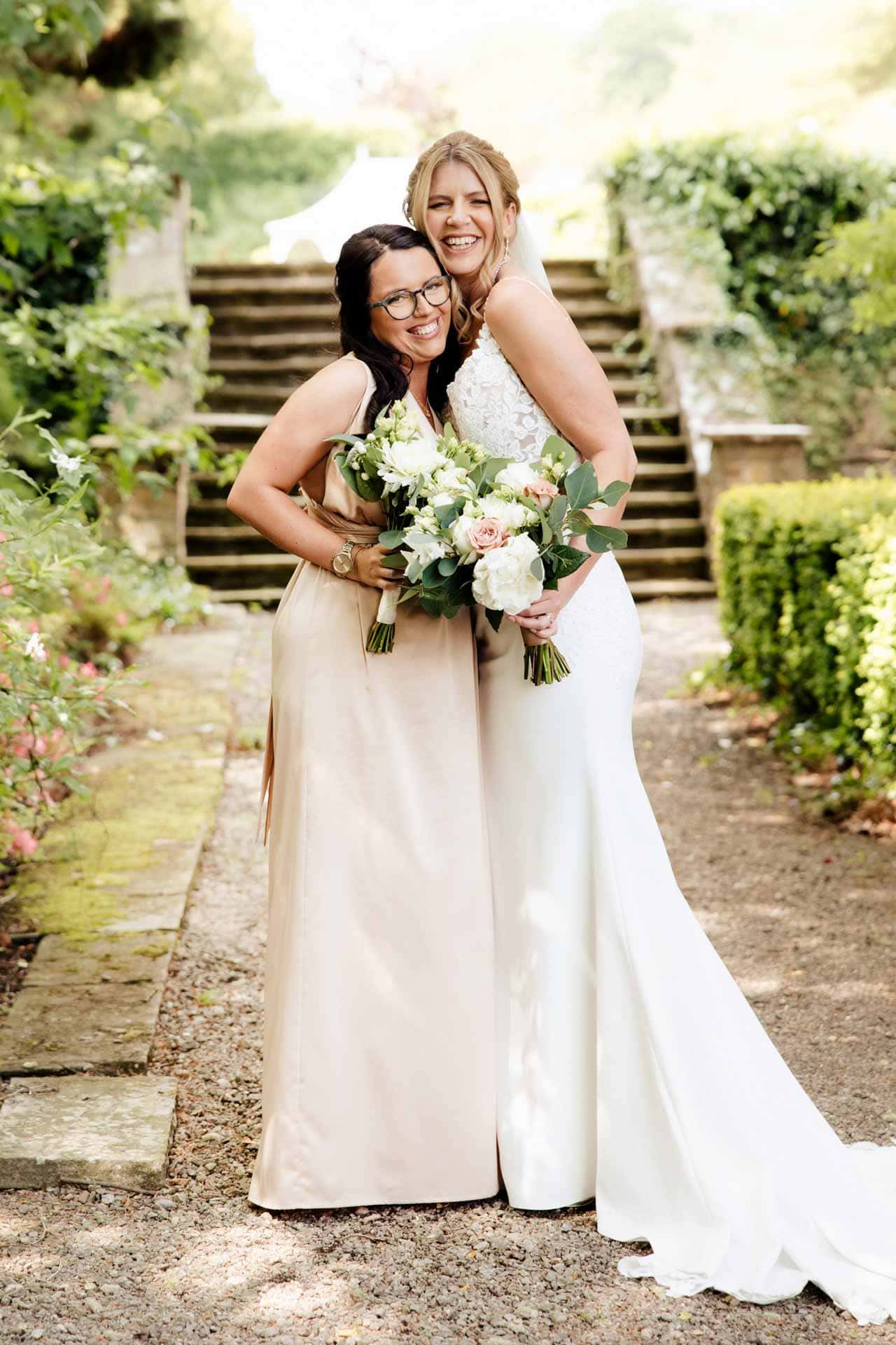 bridemaids at eaves hall in lancashire