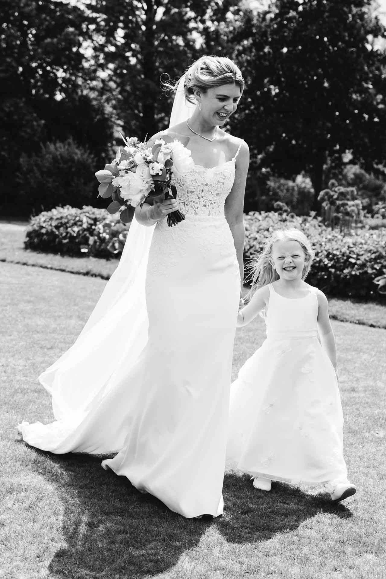 bridemaids at eaves hall in lancashire
