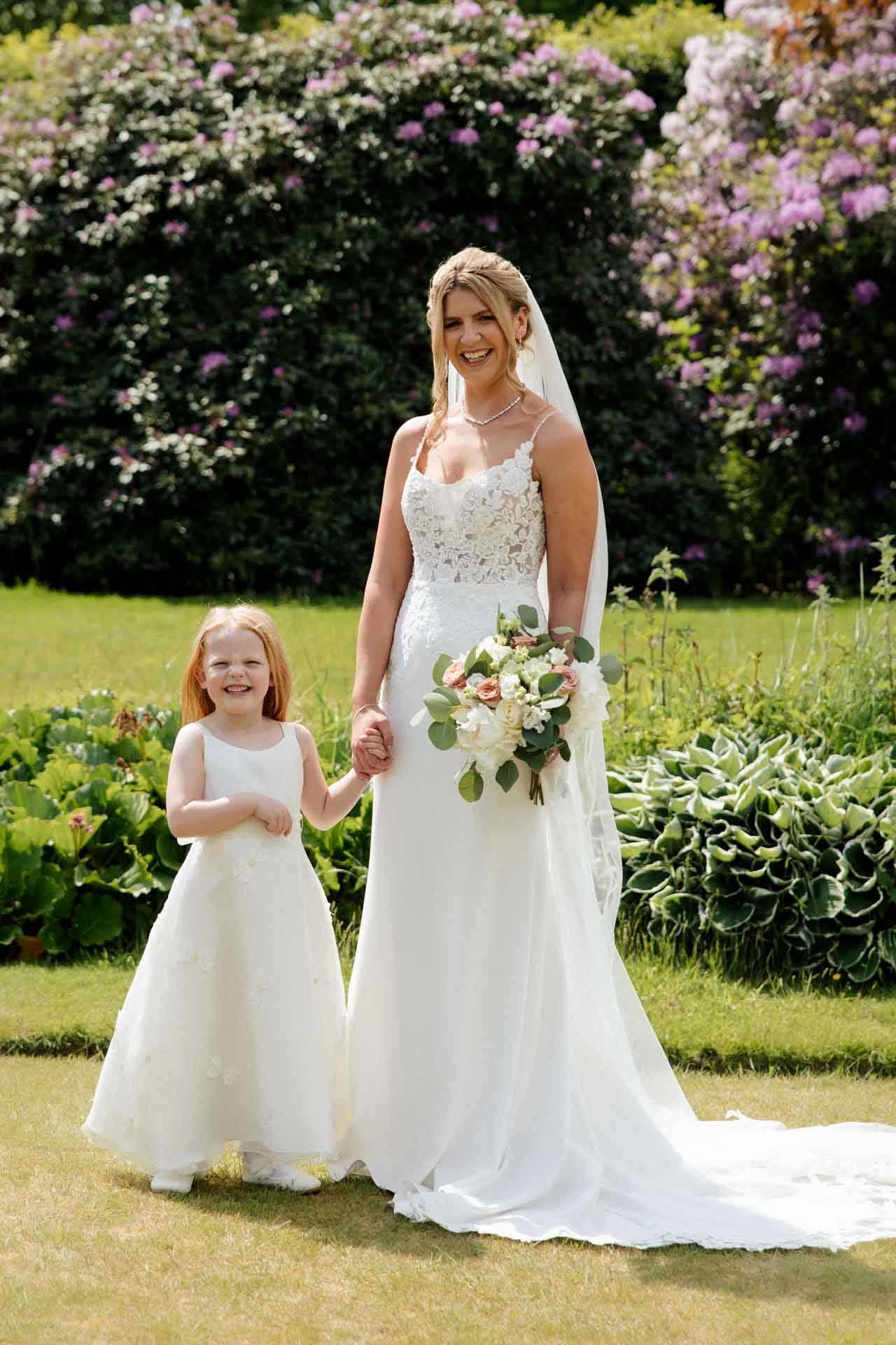 bridemaids at eaves hall in lancashire