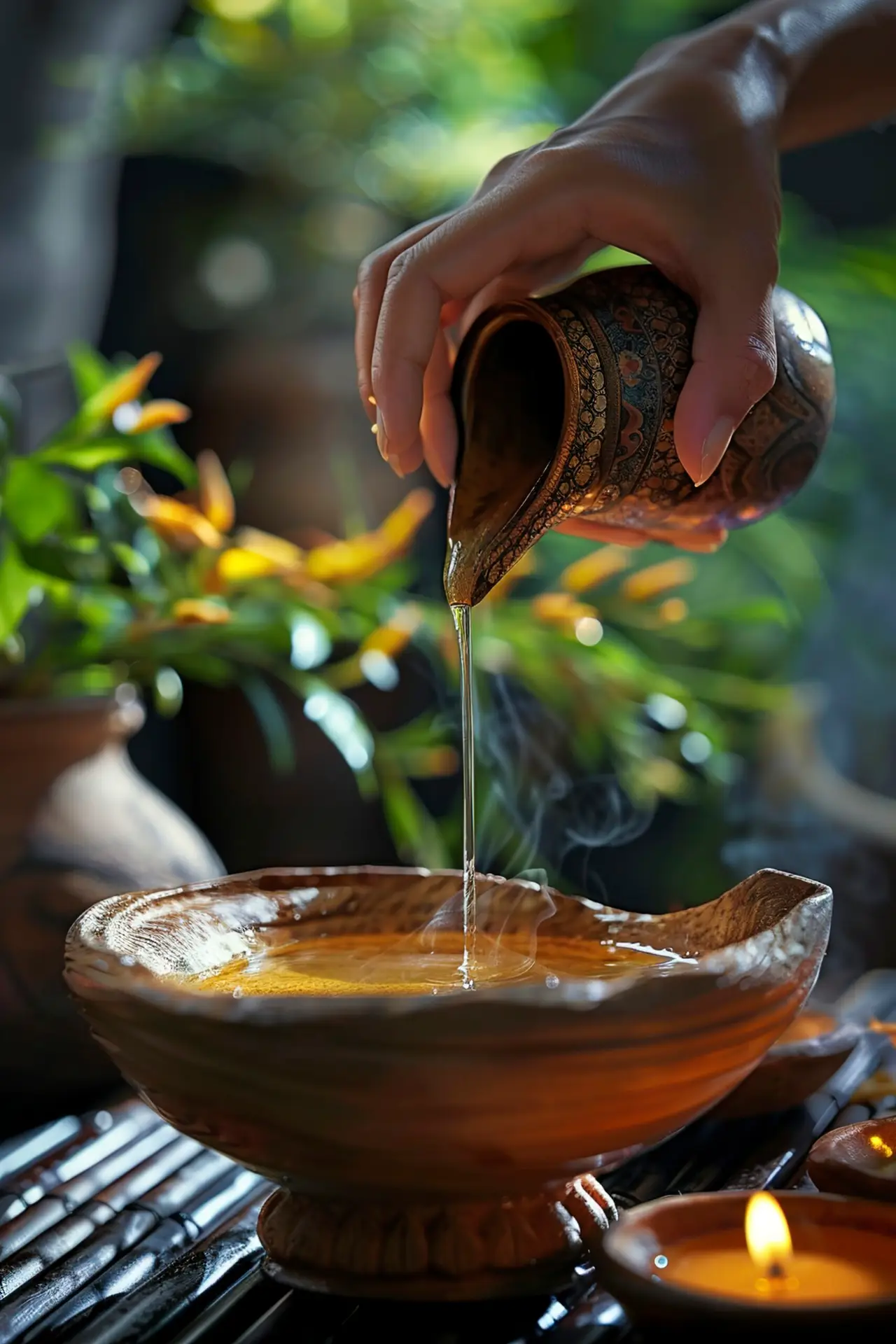 Unternehmen & Teams 4 ayurvedische aromatherapie massage weibliche hand giessen aroma scaled