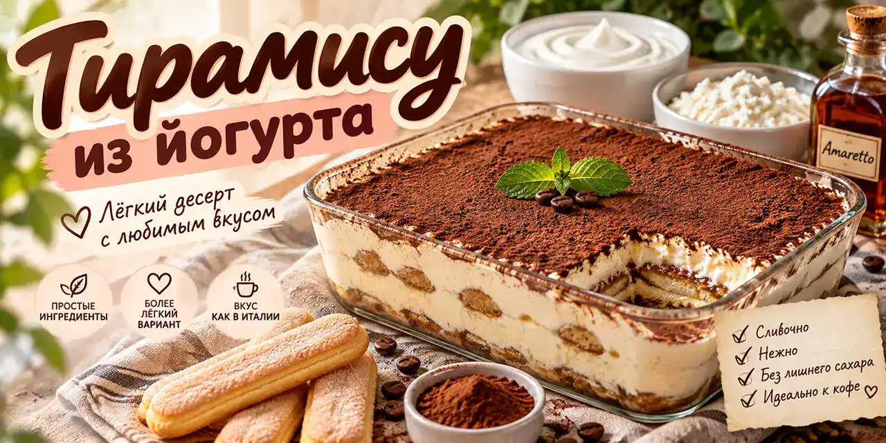 Тирамису из йогурта покоряет с первой ложки