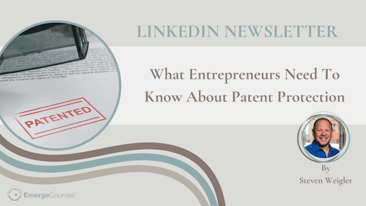 What Entrepreneurs Need to Know About Patent Protection
