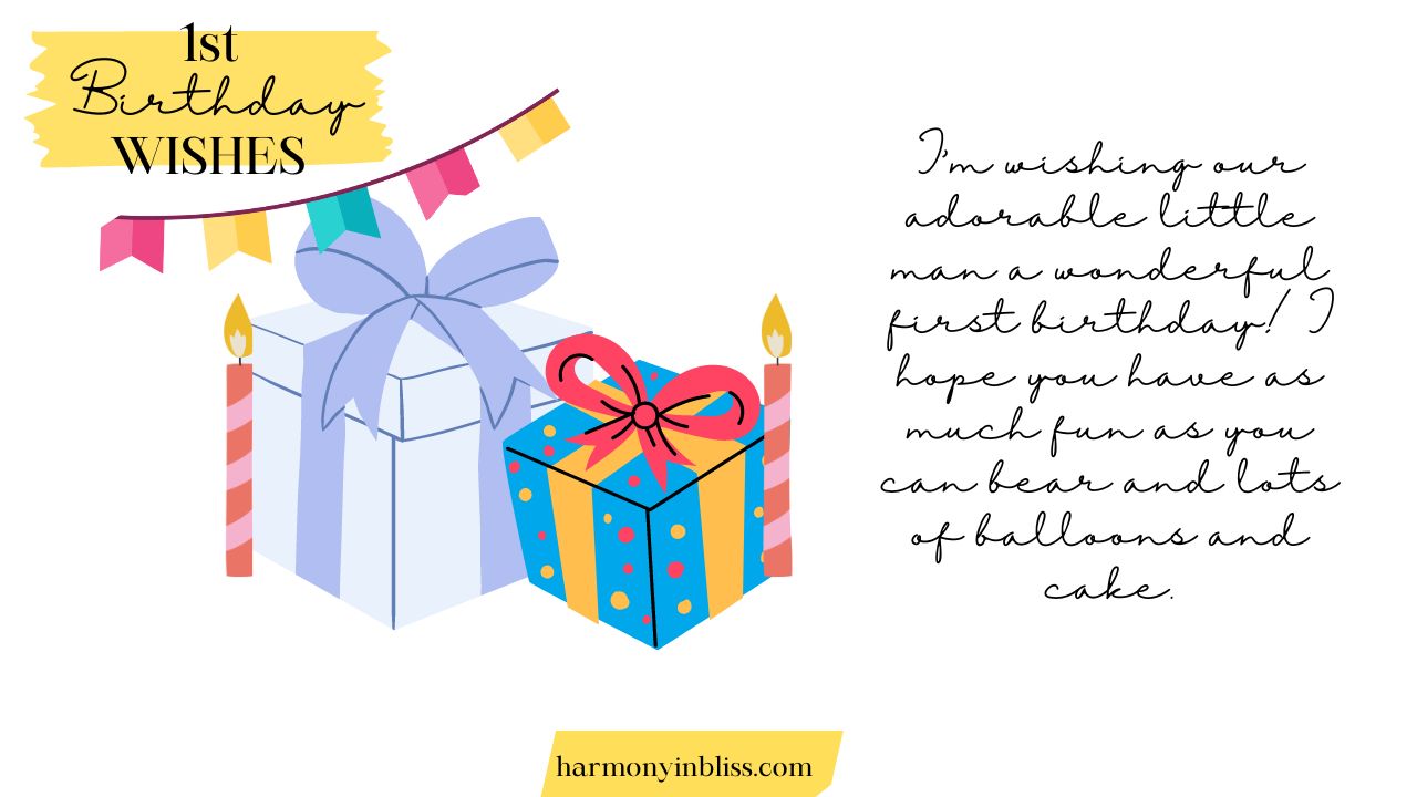 1st birthday wishes for baby boy