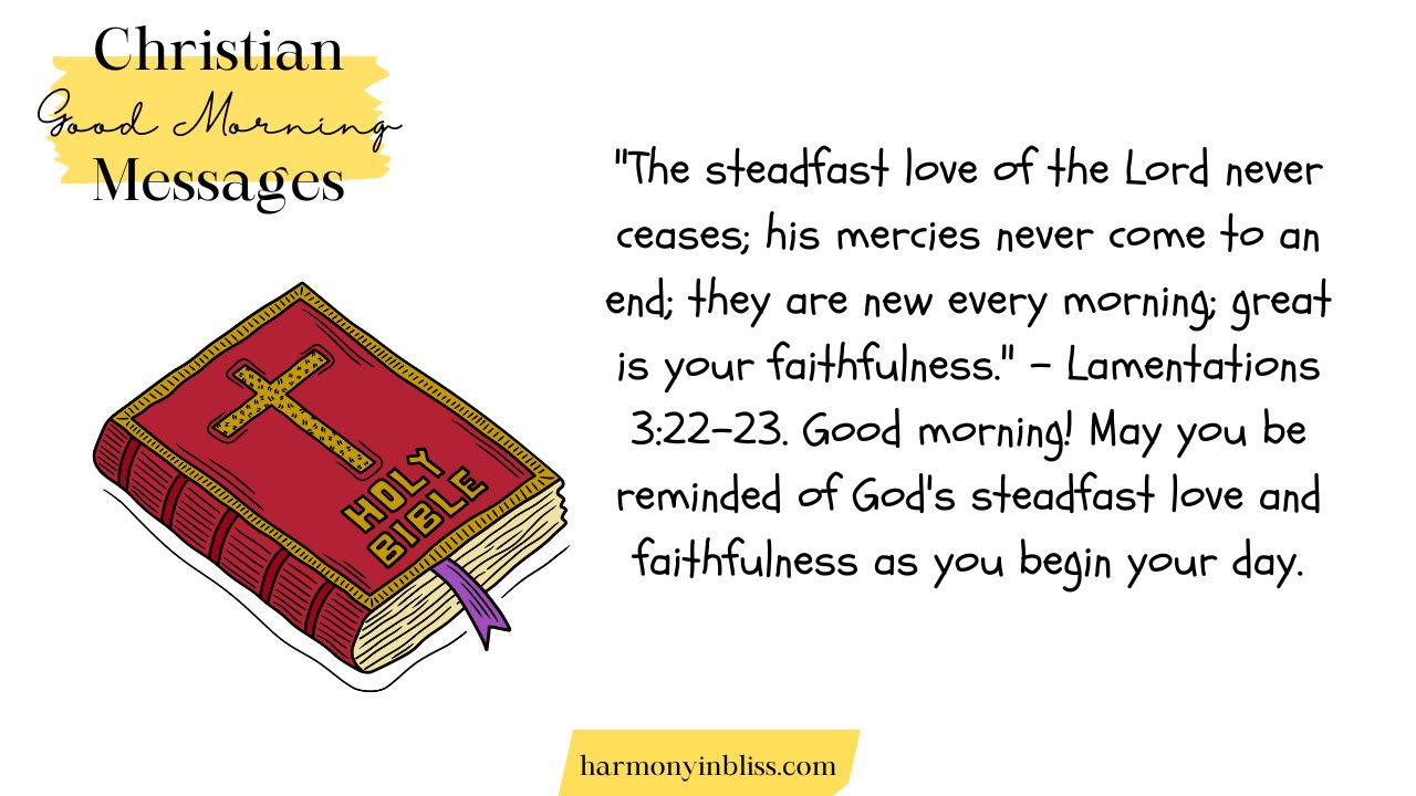 Biblical Christian Good Morning Messages