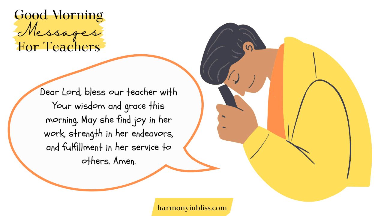 Good Morning Prayers For Teacher