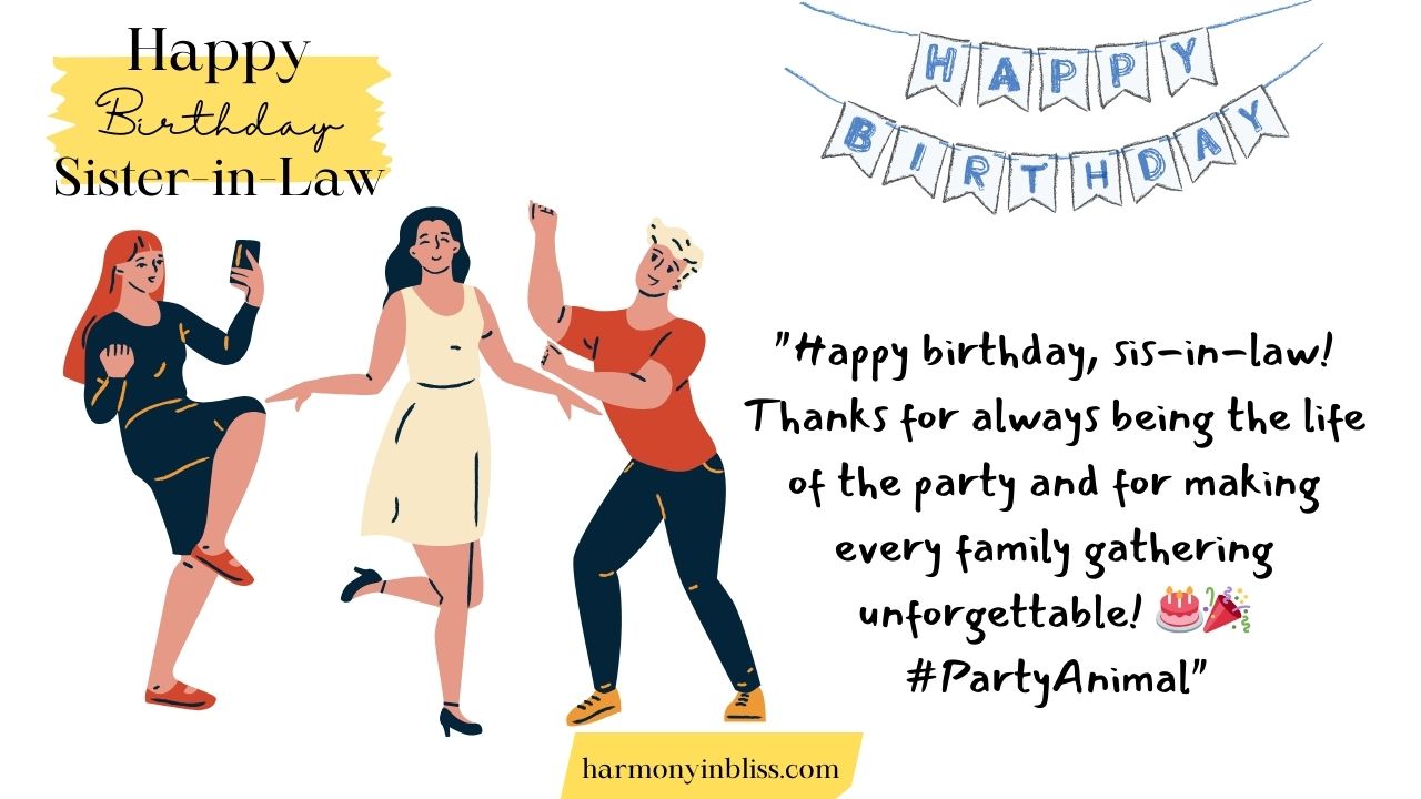Funny Birthday Wishes for Sister-in-Law for Instagram