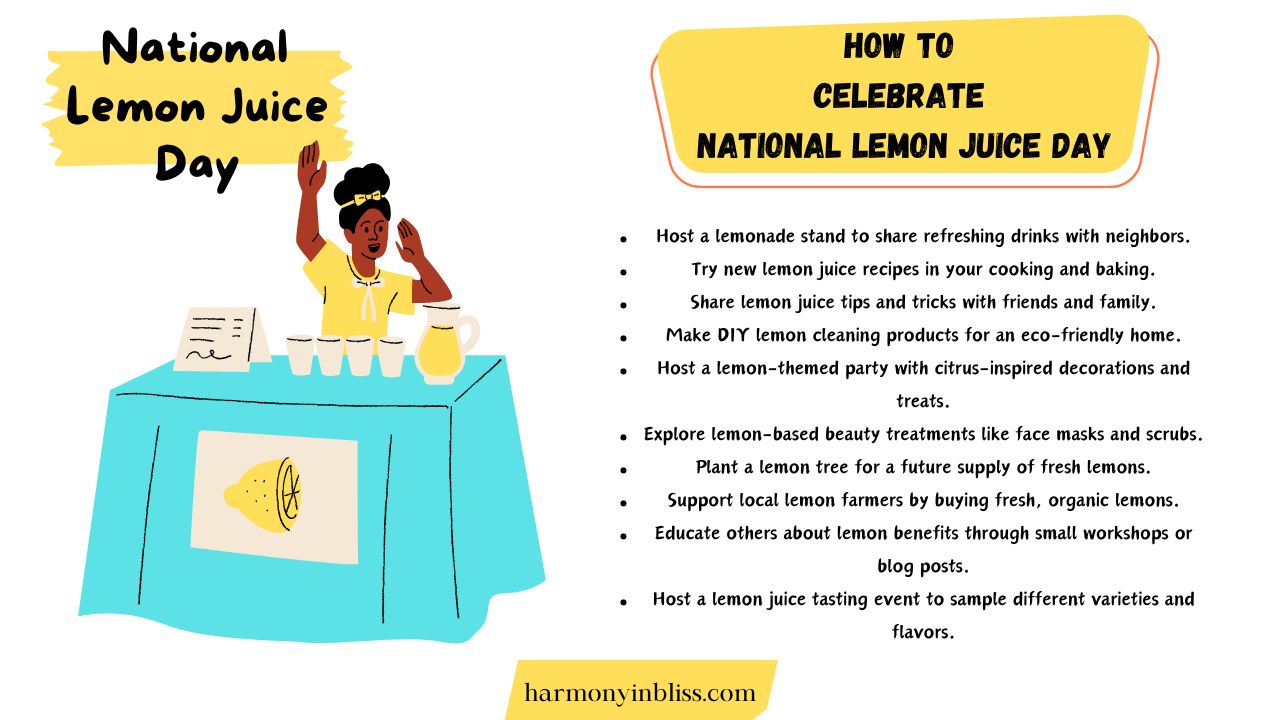 How To Celebrate National Lemon Juice Day