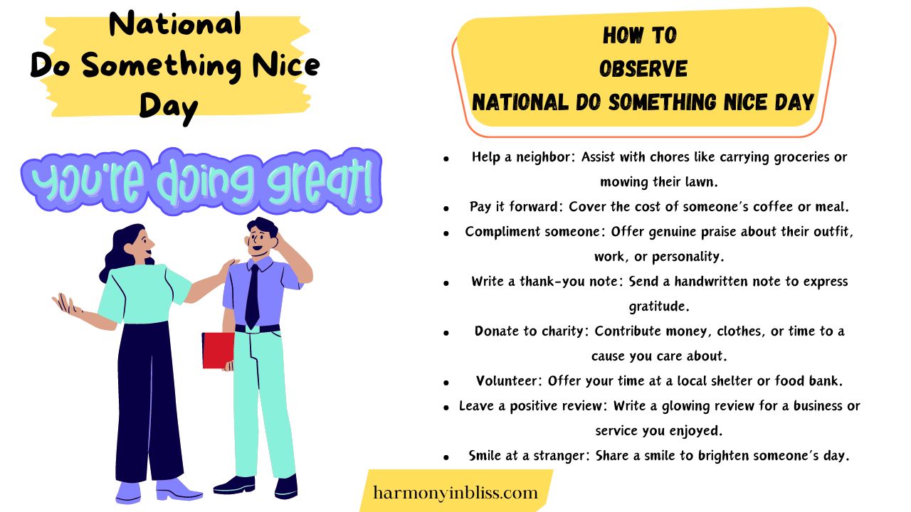 How to Celebrate National Do Something Nice Day