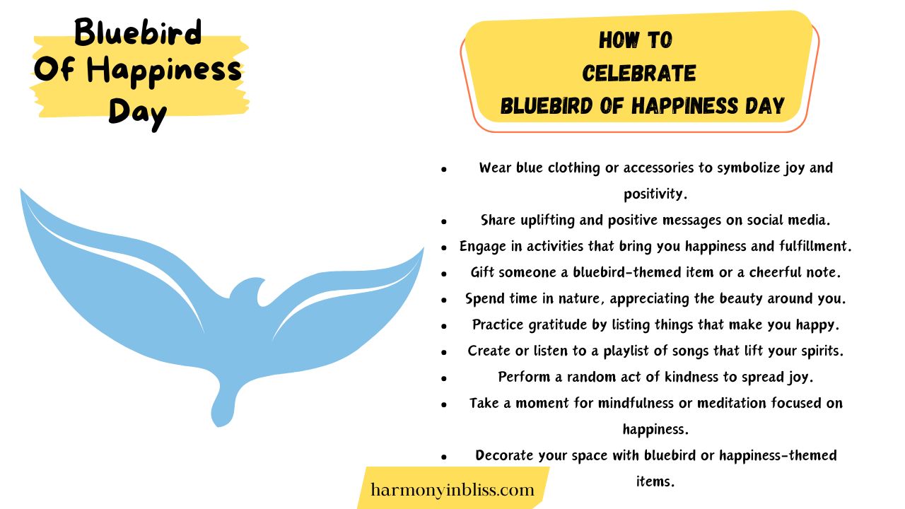 How To Observe Bluebird of Happiness Day