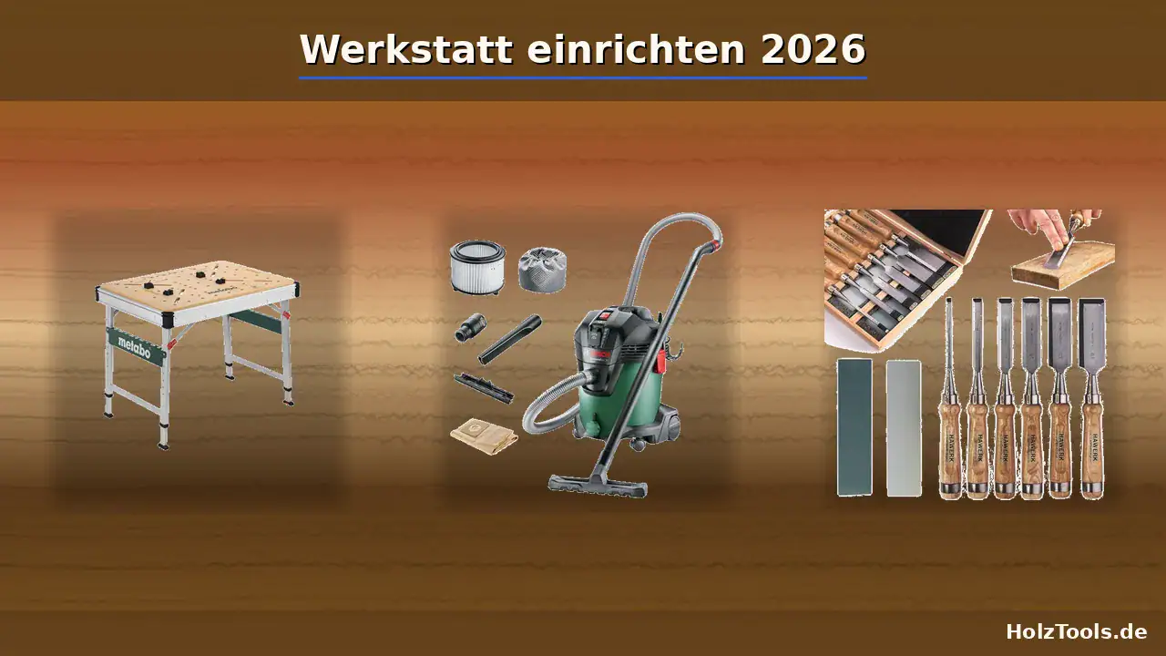 Werkstatt einrichten 2026 – Werkbank, Werkstattsauger und Stechbeitel für die Holzwerkstatt