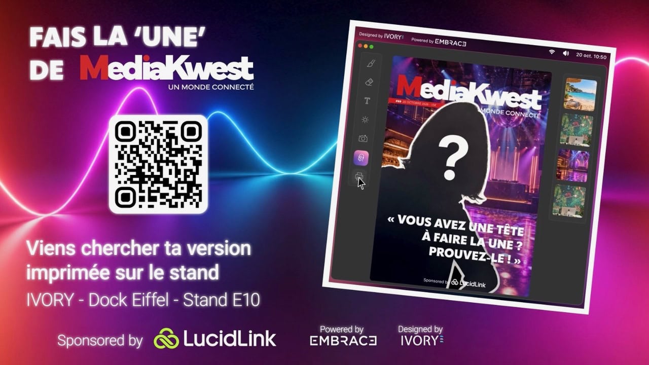 Mediakwest et Ivory proposent une expérience de personnalisation vidéo au SATIS 2026, avec une Une imprimée à récupérer sur le stand E10, Dock Eiffel.