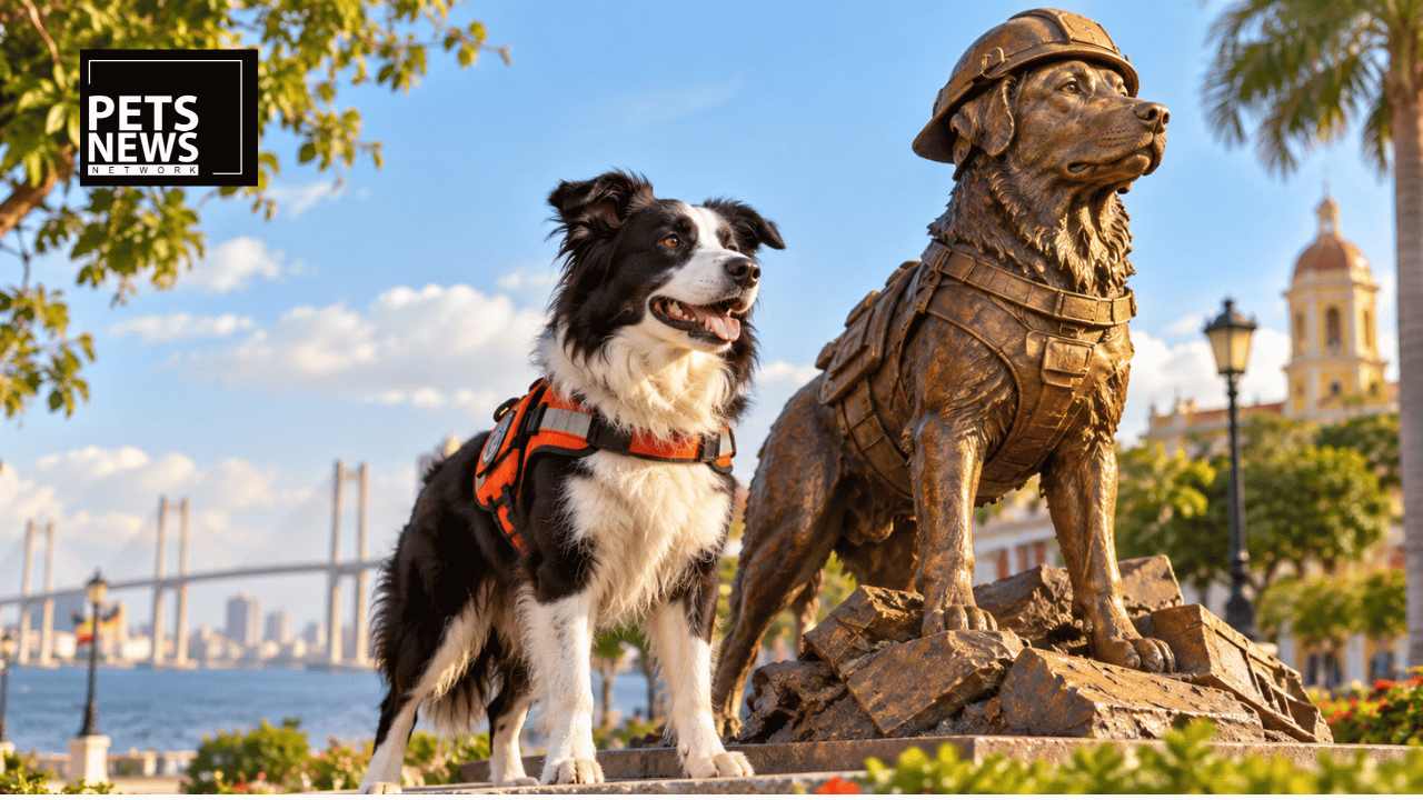 A Stray Puppy Who Became a National Hero: Venezuela Unveils a Bronze Statue to Tsunami, the Rescue Dog