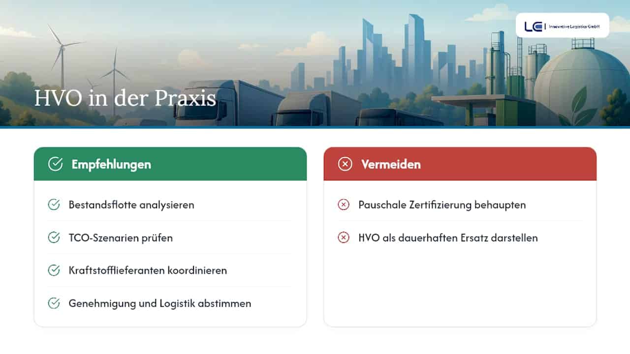 Wie ordnet Schwertransport das Thema HVO in der Praxis ein? — overview diagram