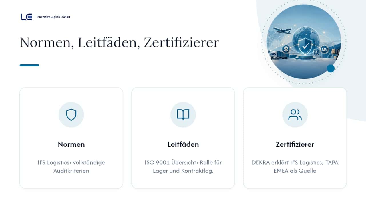 Kategorien von Normen und Zertifizierungsstellen