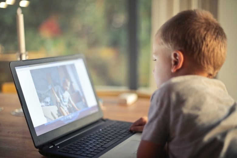 Kid with laptop