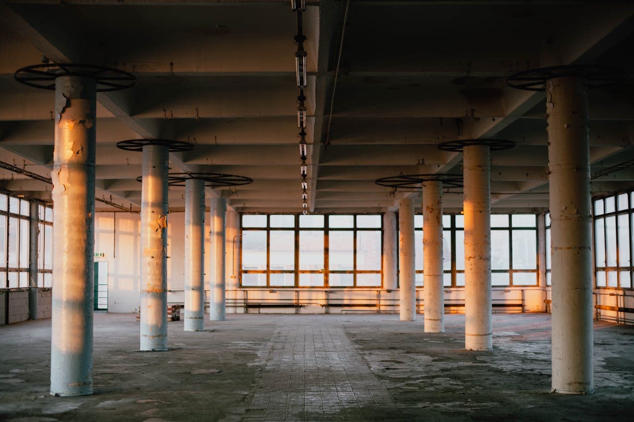 Spacious Modern Warehouse Interior 