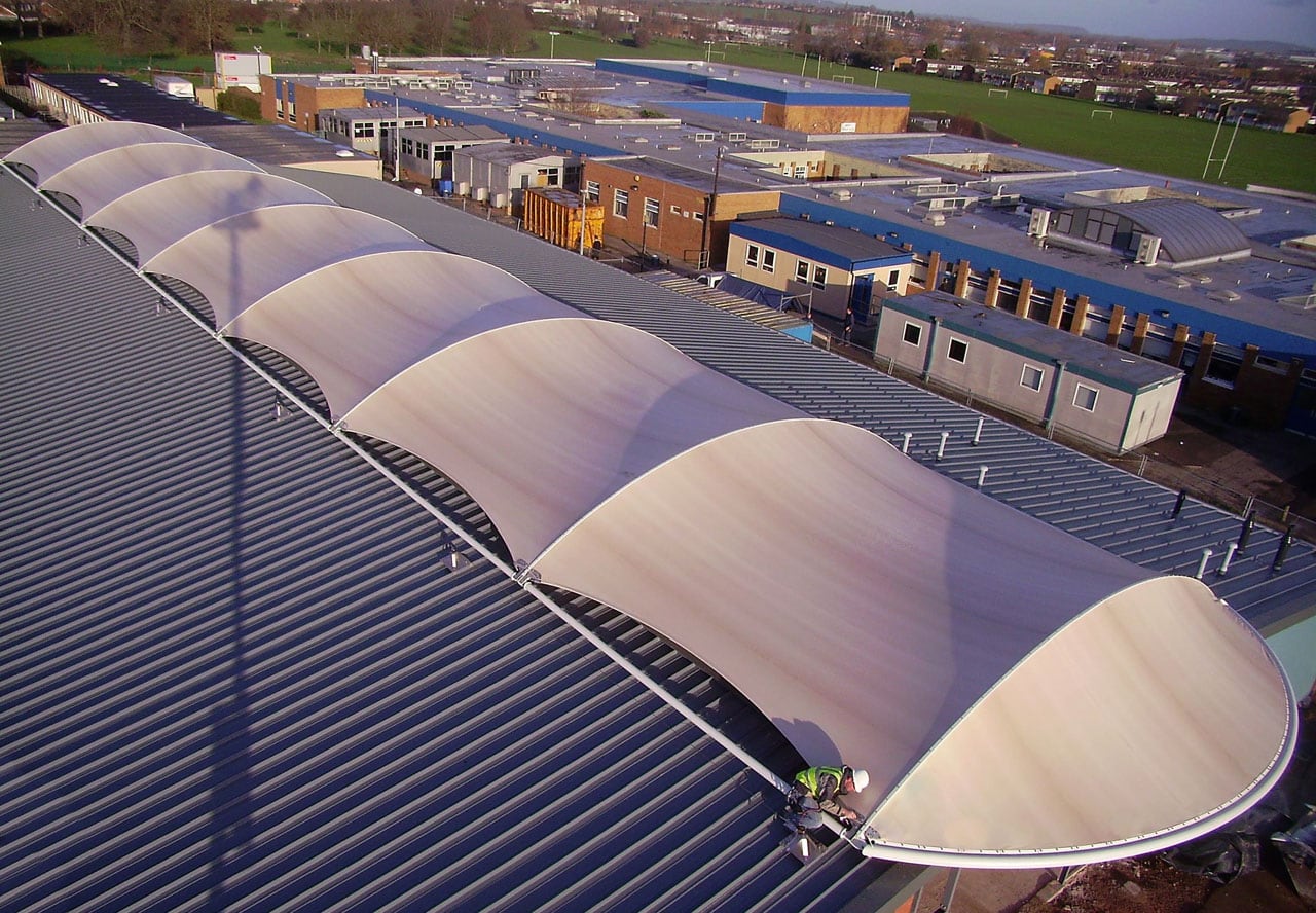 kanopi membrane, puncak, arsitektur modern