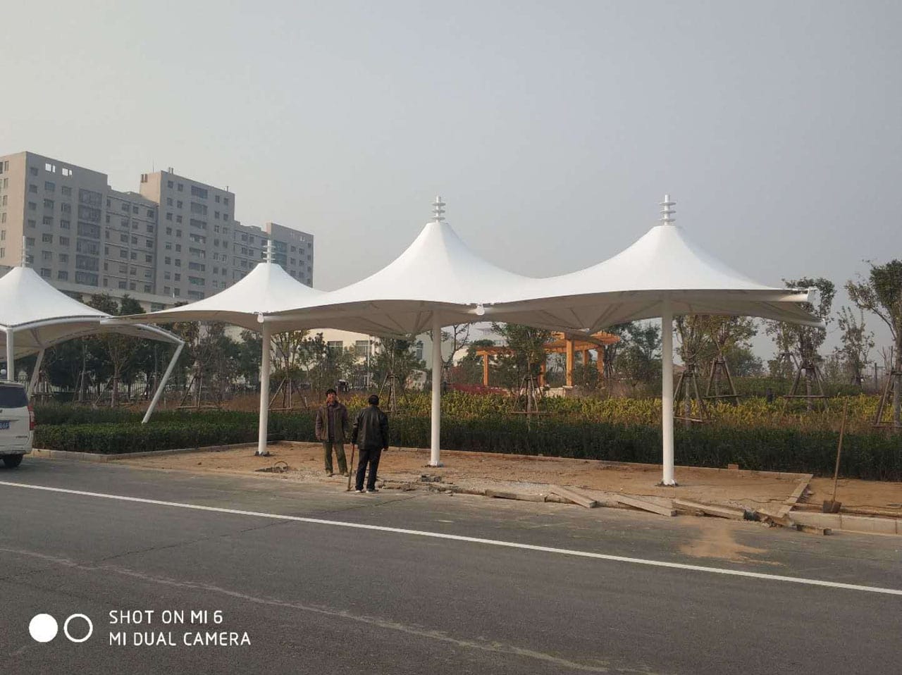 kanopi membrane, puncak, arsitektur modern