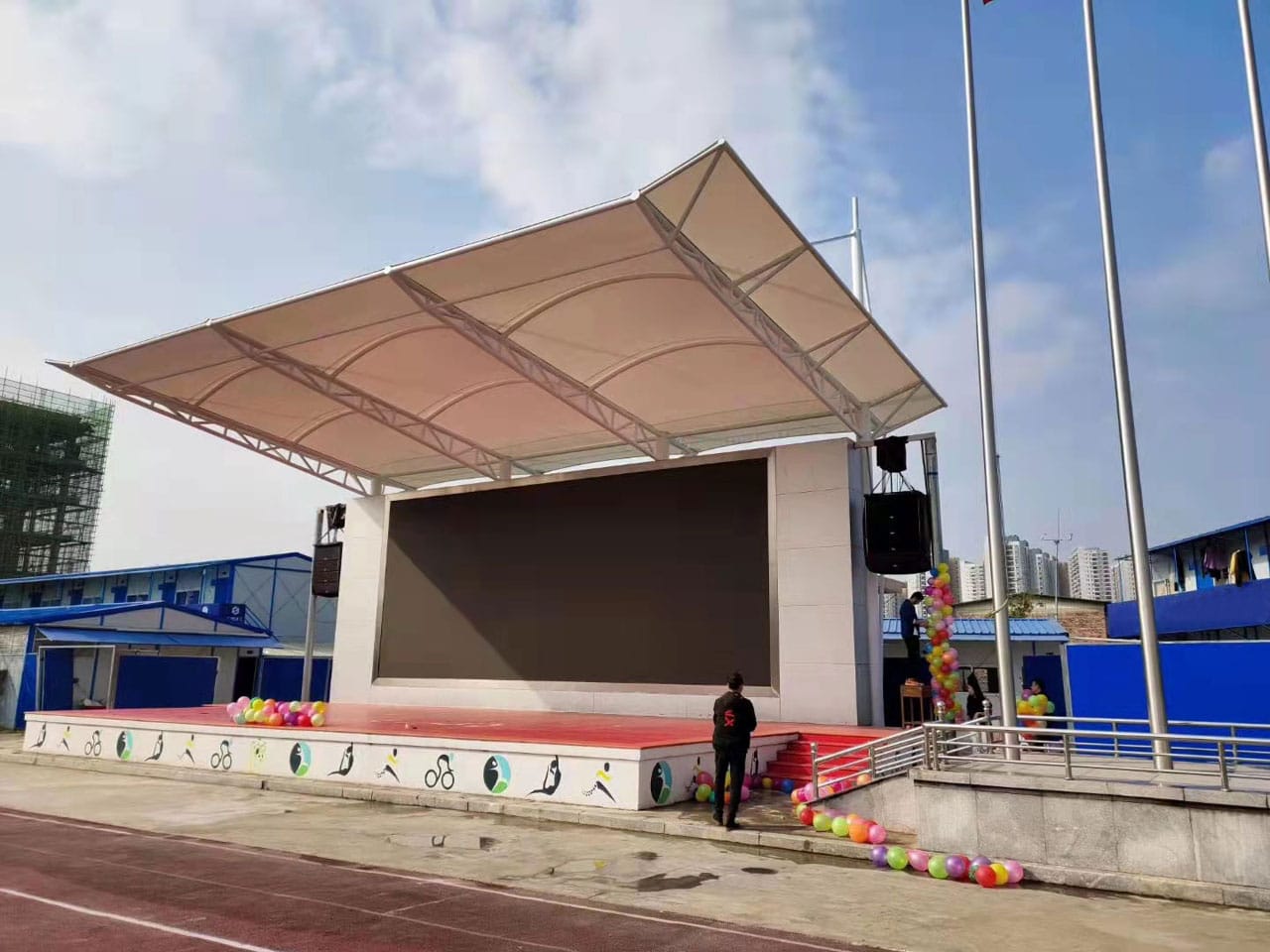 kanopi membrane, puncak, arsitektur modern