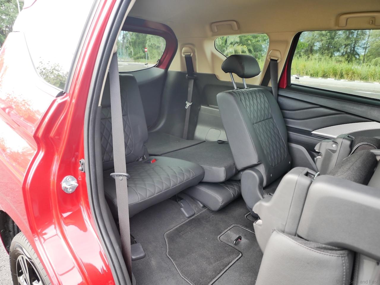 Mitsubishi Xpander rear seats up